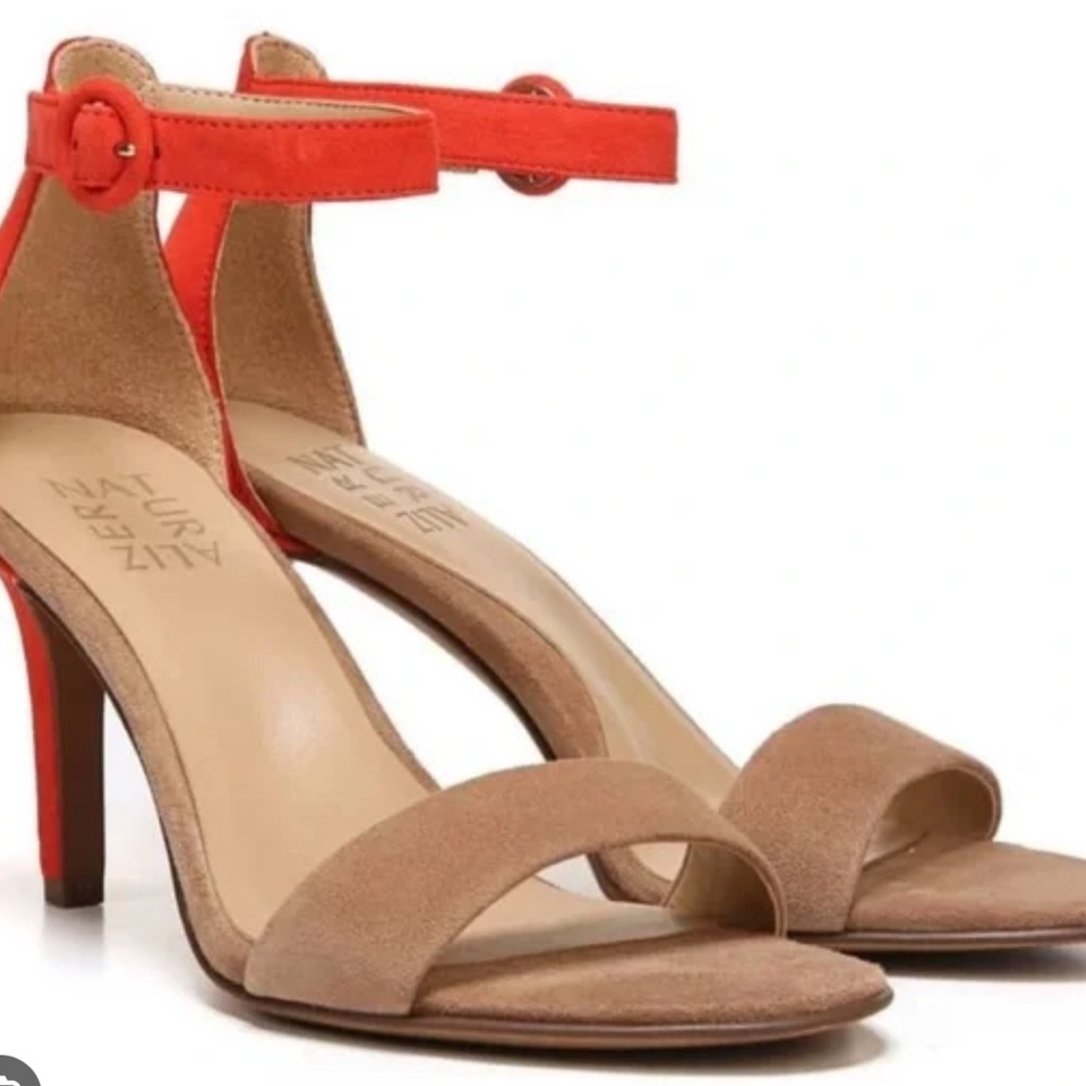 Naturalizer Red & Tan Kinsley Strappy Sandals - Womens 8W